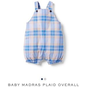Janie and Jack baby Madras plaid overall